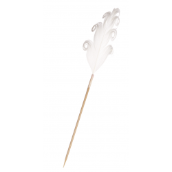 pic frisé blanc 9cm (100pc)