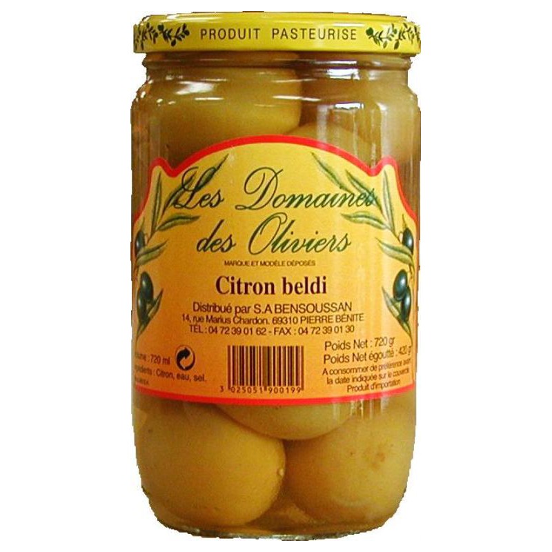 citrons confits 720g Beldis