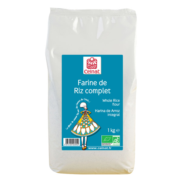 farine de riz complet bio 500g Celnat
