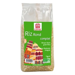 [MO-HVRIZRONCOMBIO1KG] riz rond complet bio 1kg Celnat